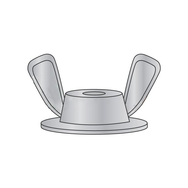 Newport Fasteners Wing Nut, #10-24, Zinc Alloy, Zinc Plated, 7/16 in Ht, 7/8 in Max Wing Span, 1000 PK 797829 - main